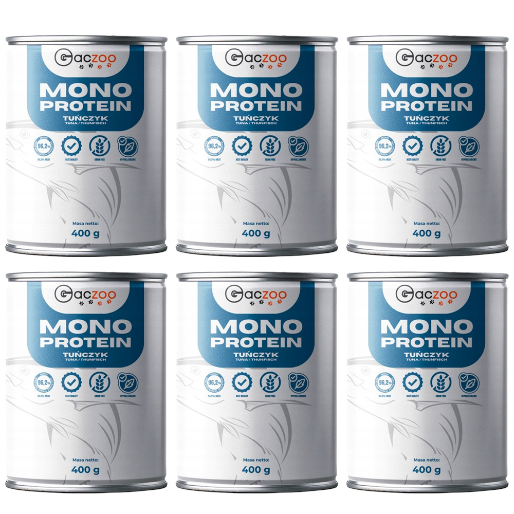 Gaczoo MONO Protein karma mokra dla psa Tuńczyk 6x400g